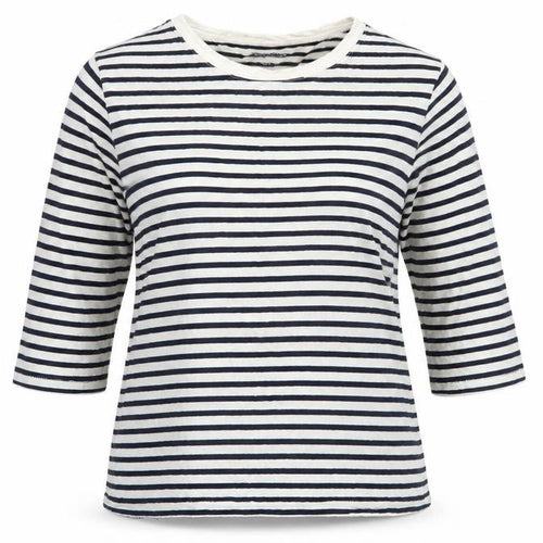 St Bernard Blue Striped T-Shirt, L, Unisex, Classic Style