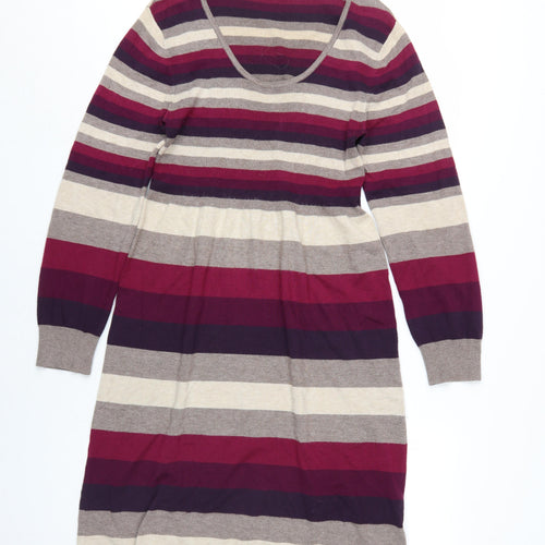 M&Co Women’s Multicoloured Striped Shift Dress L