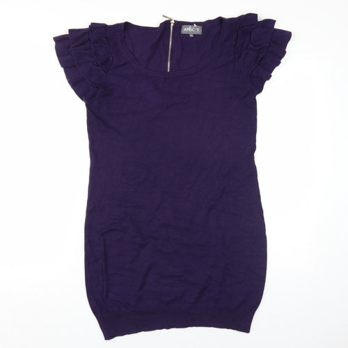 Apricot Women's Purple Shift Dress Large