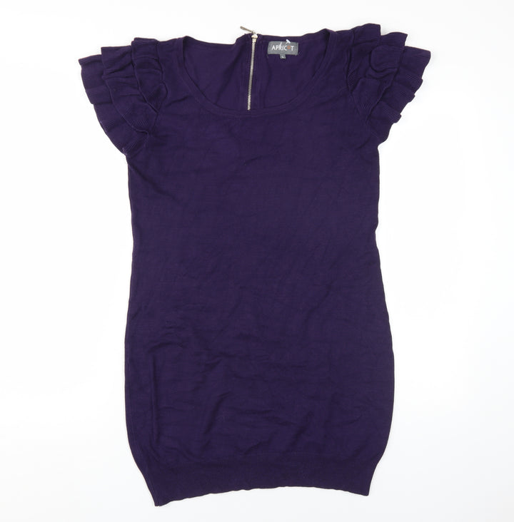 Apricot Women's Purple Shift Dress Large