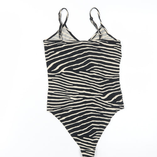 H&M Women's Black XS Animal Print Bodysuit