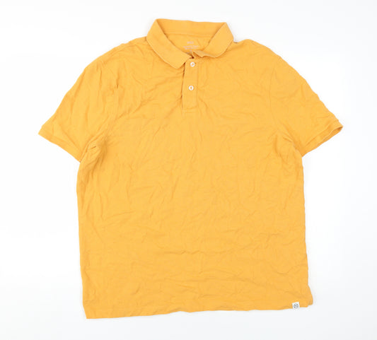 Marks and Spencer Men's Orange Polo XL Cotton