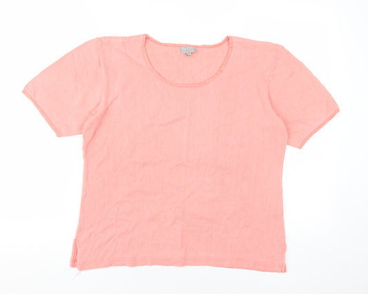 Patra Women's Pink Silk Short Sleeve T-Shirt