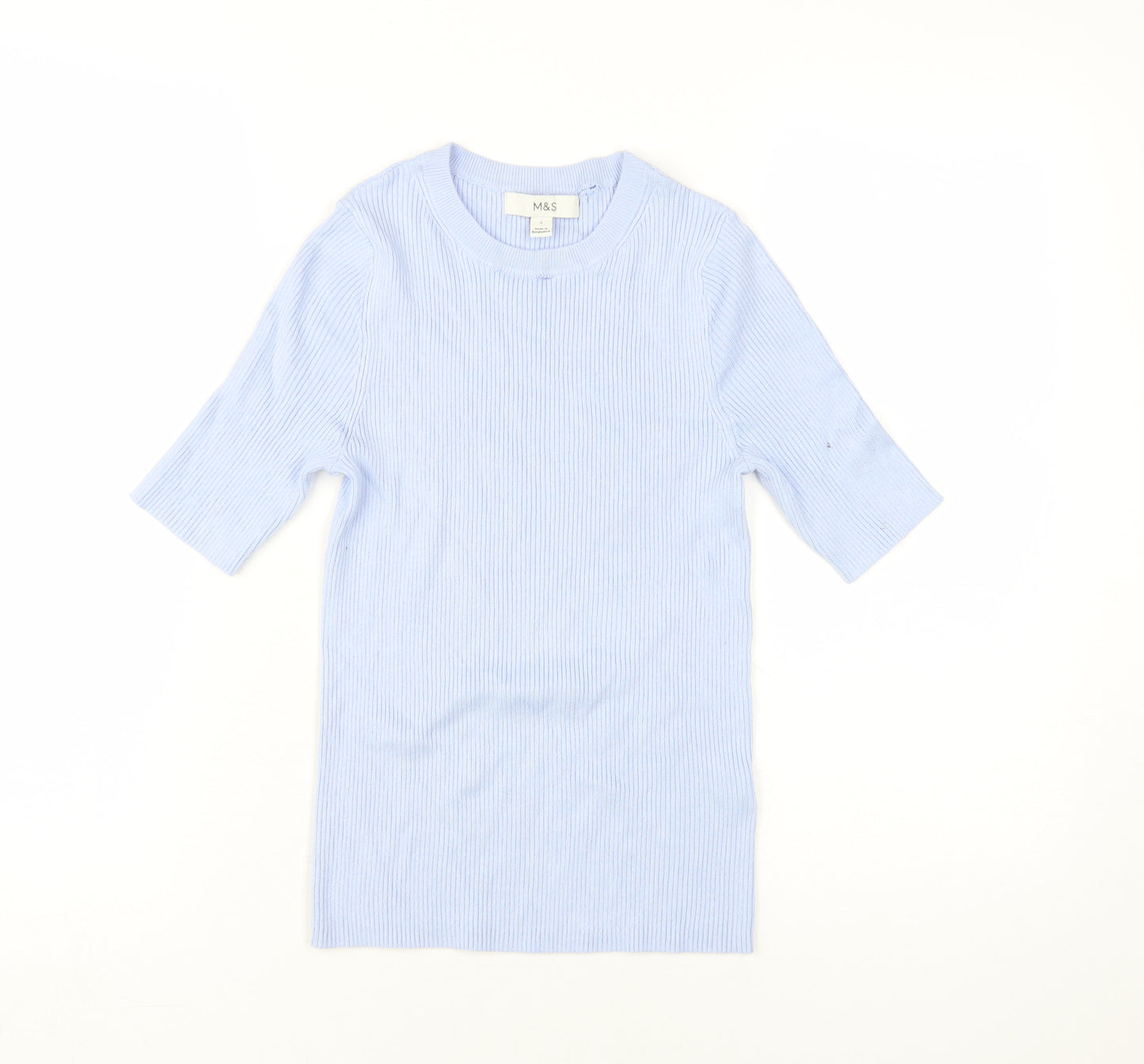 Marks and Spencer Women's Blue 3/4 Sleeve Jersey Top