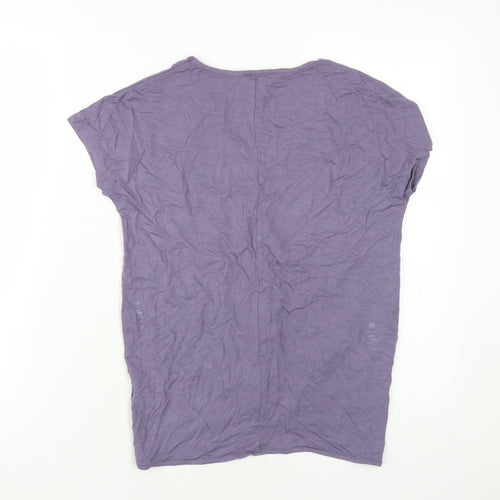 Body Flirt Women's Purple XS V-Neck Basic T-Shirt