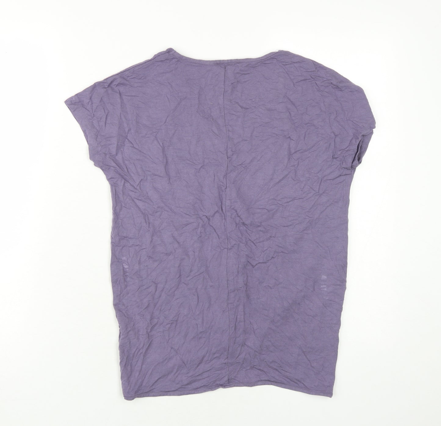 Body Flirt Women's Purple XS V-Neck Basic T-Shirt