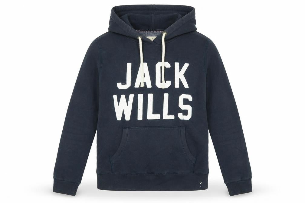 Front view of Jack Wills Women's Black Pullover Hoodie, size 8