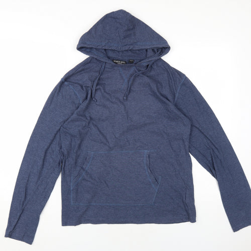 Brave Soul Unisex Blue Pullover Hoodie M