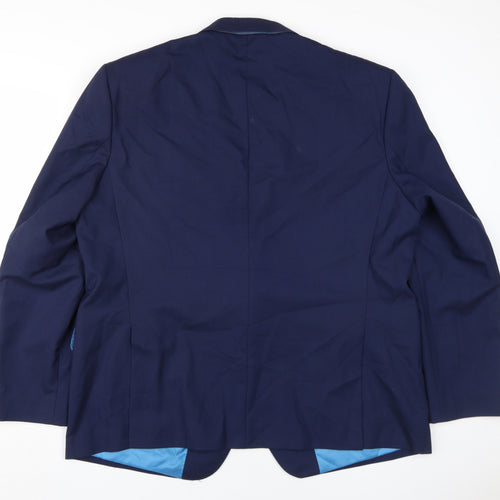 Marks and Spencer Men's Blue Wool Suit Jacket 48R