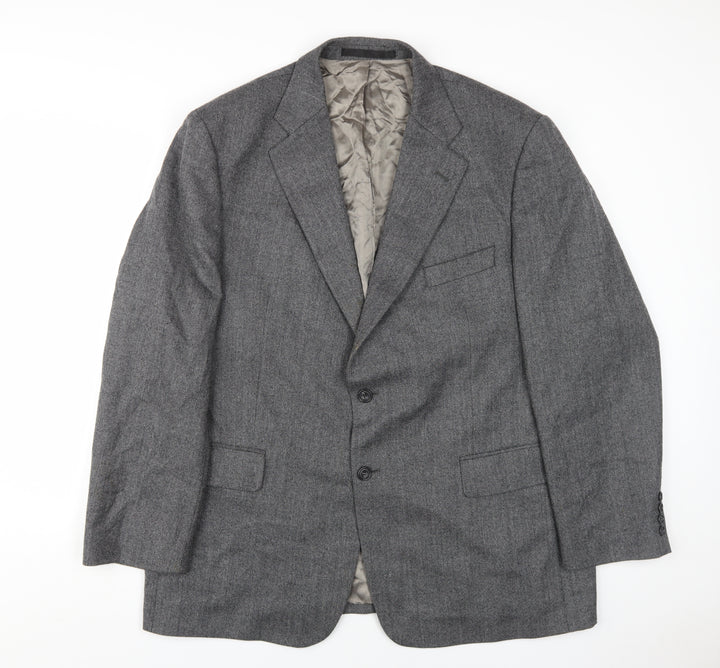 Marks and Spencer Grey Wool Blazer, Men's 46R