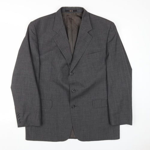 DAKS Men's Grey Wool Blazer 42S Classic