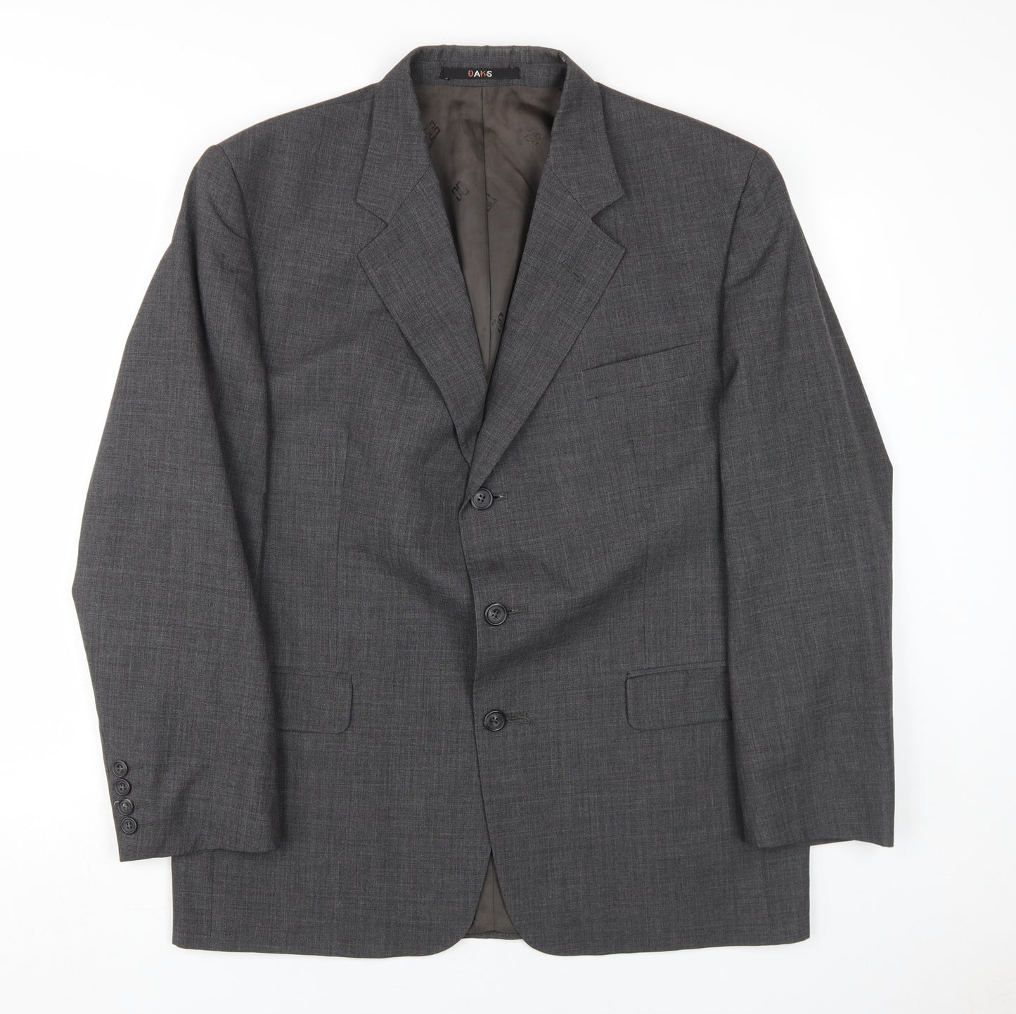 DAKS Men's Grey Wool Blazer 42S Classic