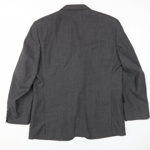 DAKS Men's Grey Wool Blazer 42S Classic