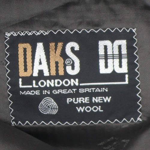 DAKS Men's Grey Wool Blazer 42S Classic