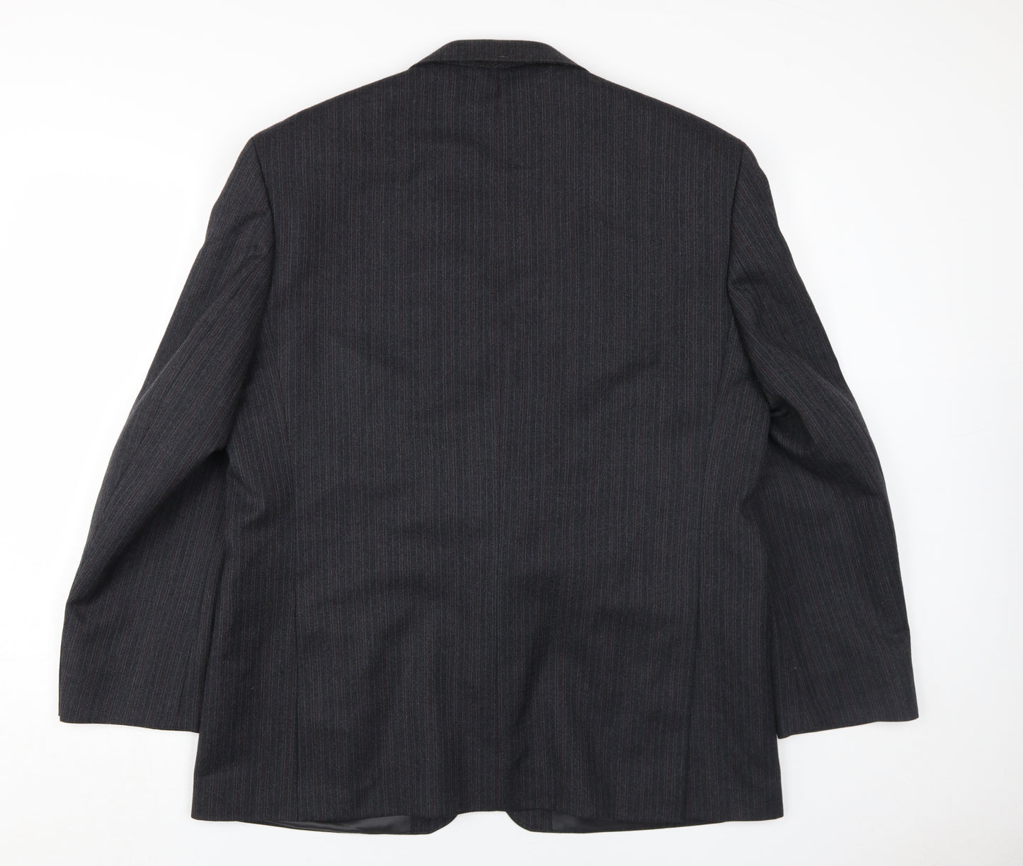 Label Men's Black Striped Blazer, Size 44S, Regular Fit
