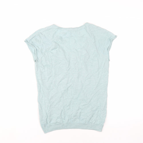 Jigsaw Women's Blue Linen Blend T-Shirt, Size S, Casual