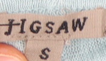 Jigsaw Women's Blue Linen Blend T-Shirt, Size S, Casual