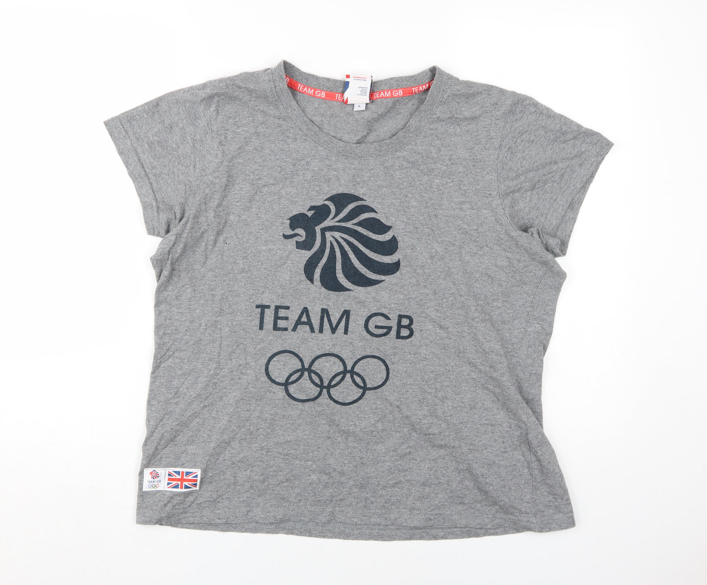 Team GB Grey T-Shirt Women's L Casual Sports