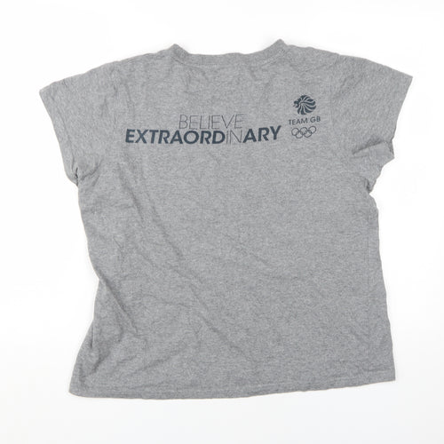 Team GB Grey T-Shirt Women's L Casual Sports