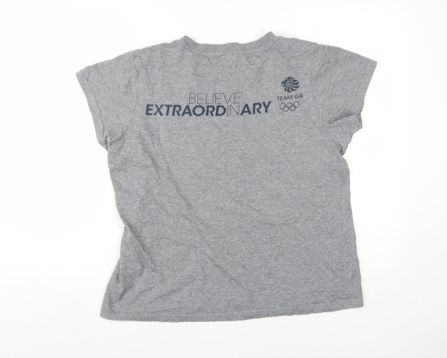 Team GB Grey T-Shirt Women's L Casual Sports