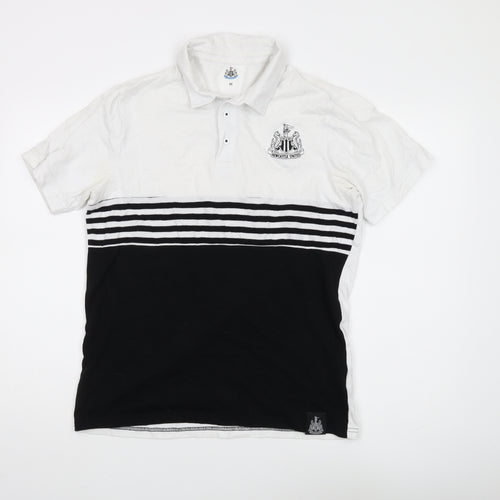 Castore Men's Black White Striped Polo M