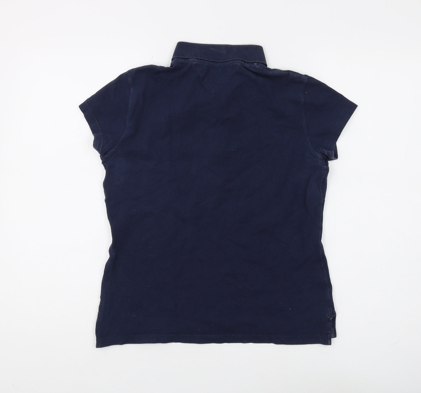 Tommy Hilfiger Women's Blue Slim Polo Shirt M