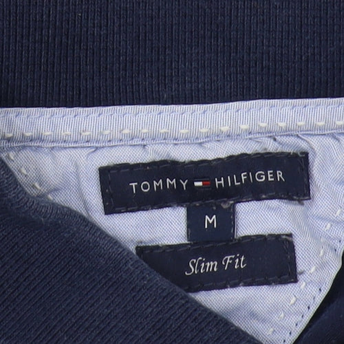 Tommy Hilfiger Women's Blue Slim Polo Shirt M