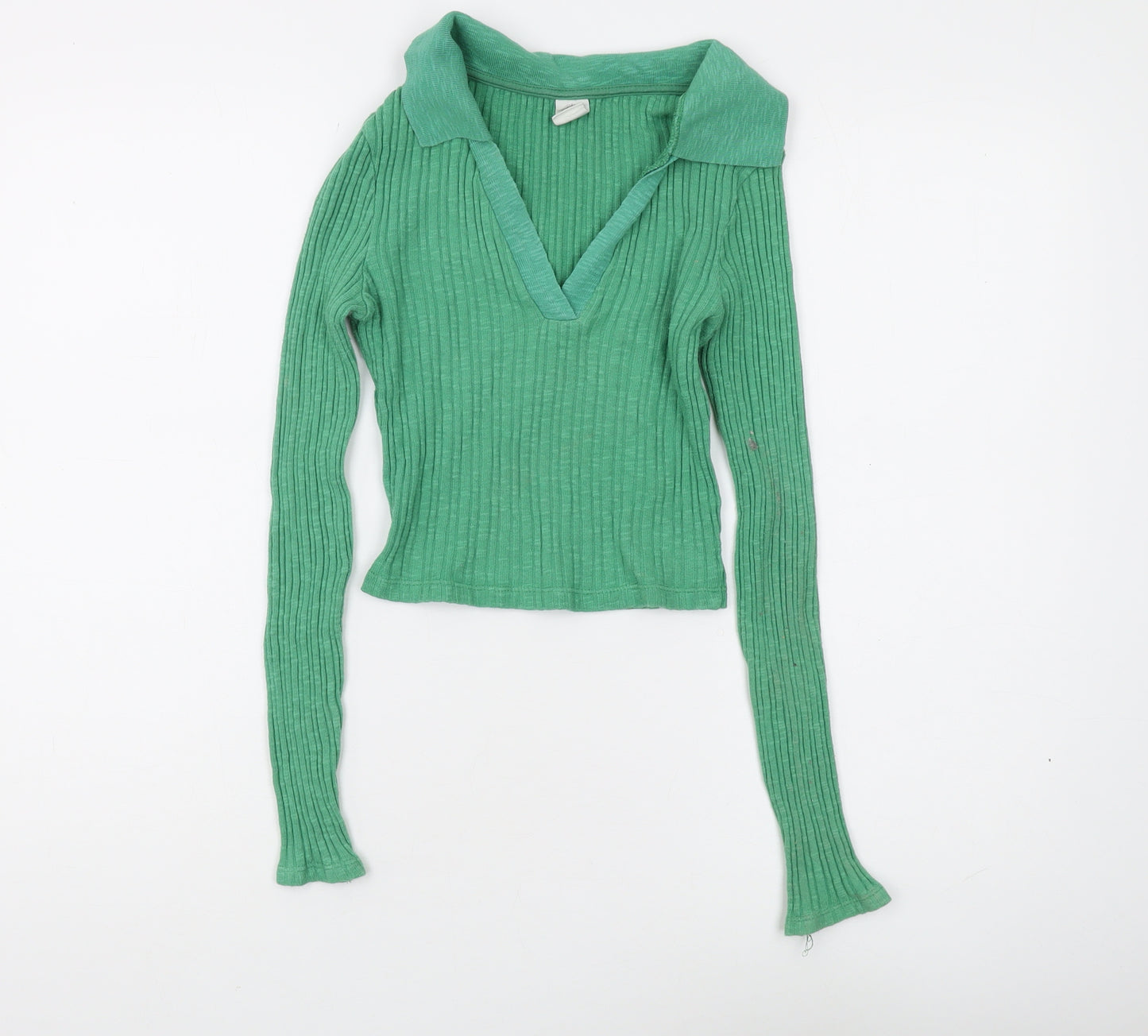 Urban Outfitters Women's Green Collared Pullover Jumper Size 12