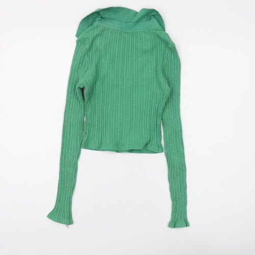 Urban Outfitters Women's Green Collared Pullover Jumper Size 12