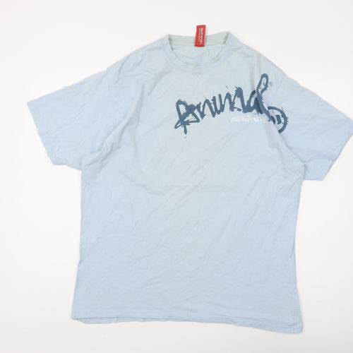 Animal Men's Blue XL T-Shirt, Short Sleeve Graphic