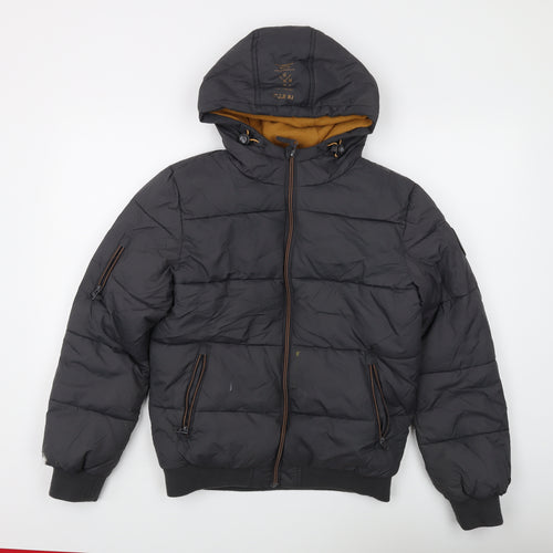Ripstop Unisex Black Puffer Jacket XL Winter Casual
