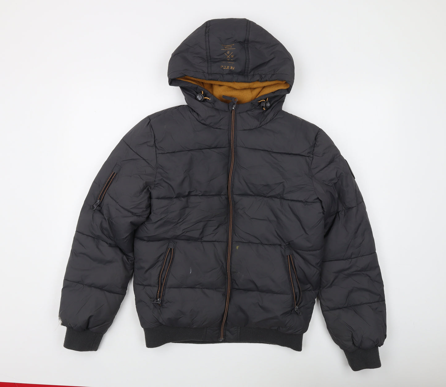 Ripstop Unisex Black Puffer Jacket XL Winter Casual