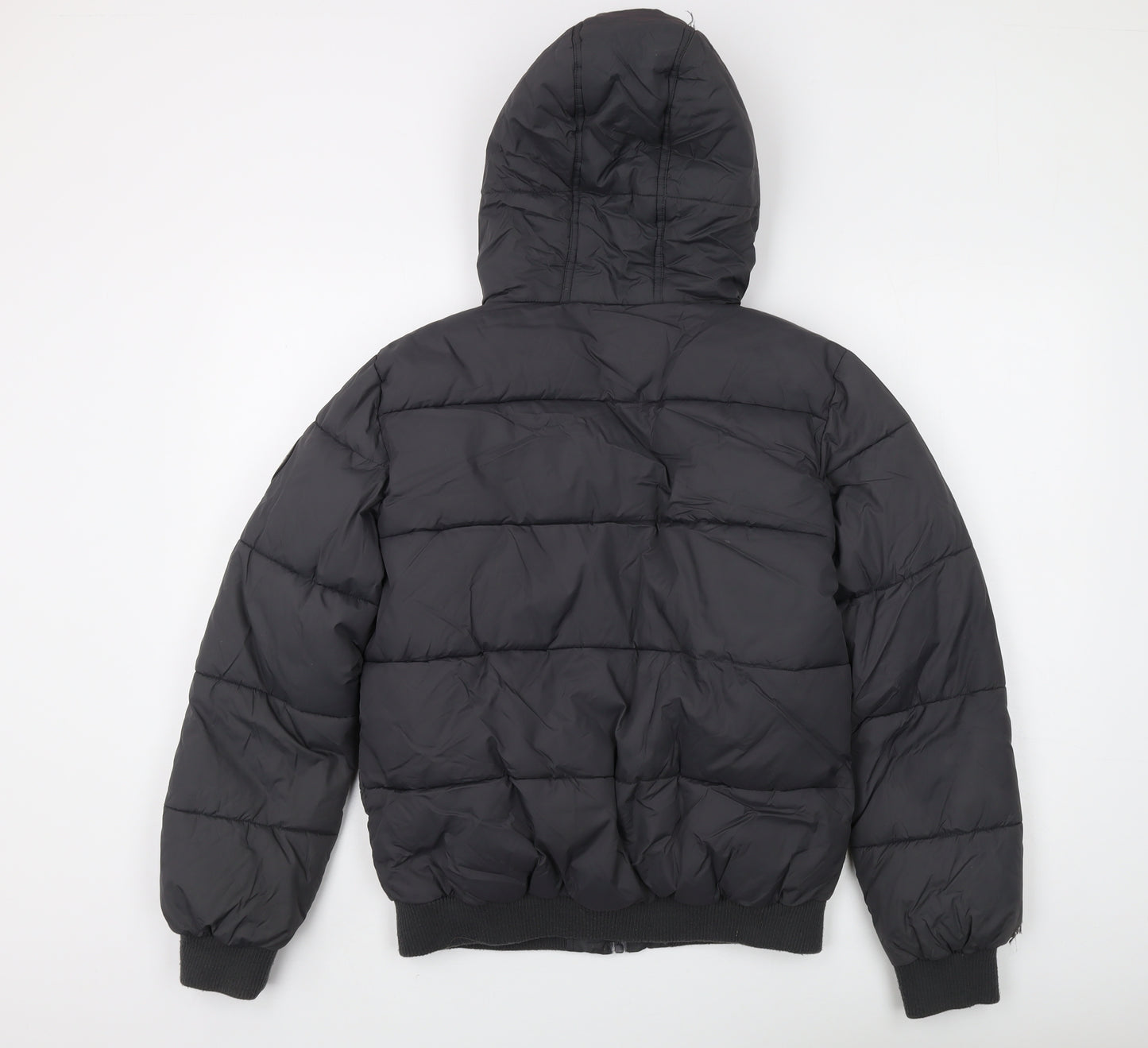 Ripstop Unisex Black Puffer Jacket XL Winter Casual