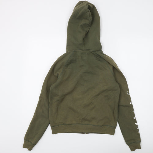 Jack Wills Women’s Green Full Zip Hoodie Size 6