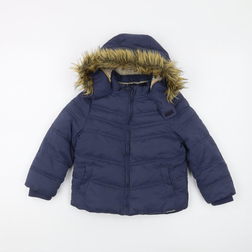 FatFace Boys Blue Puffer Jacket - 2-3 Years, Winter Ready