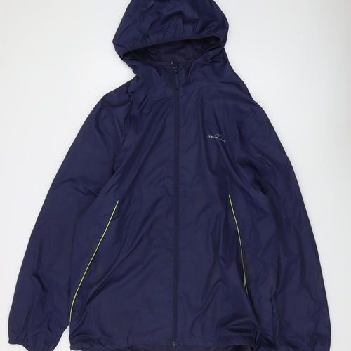 Freedom Trail Men's Blue Hooded Windbreaker 2XL