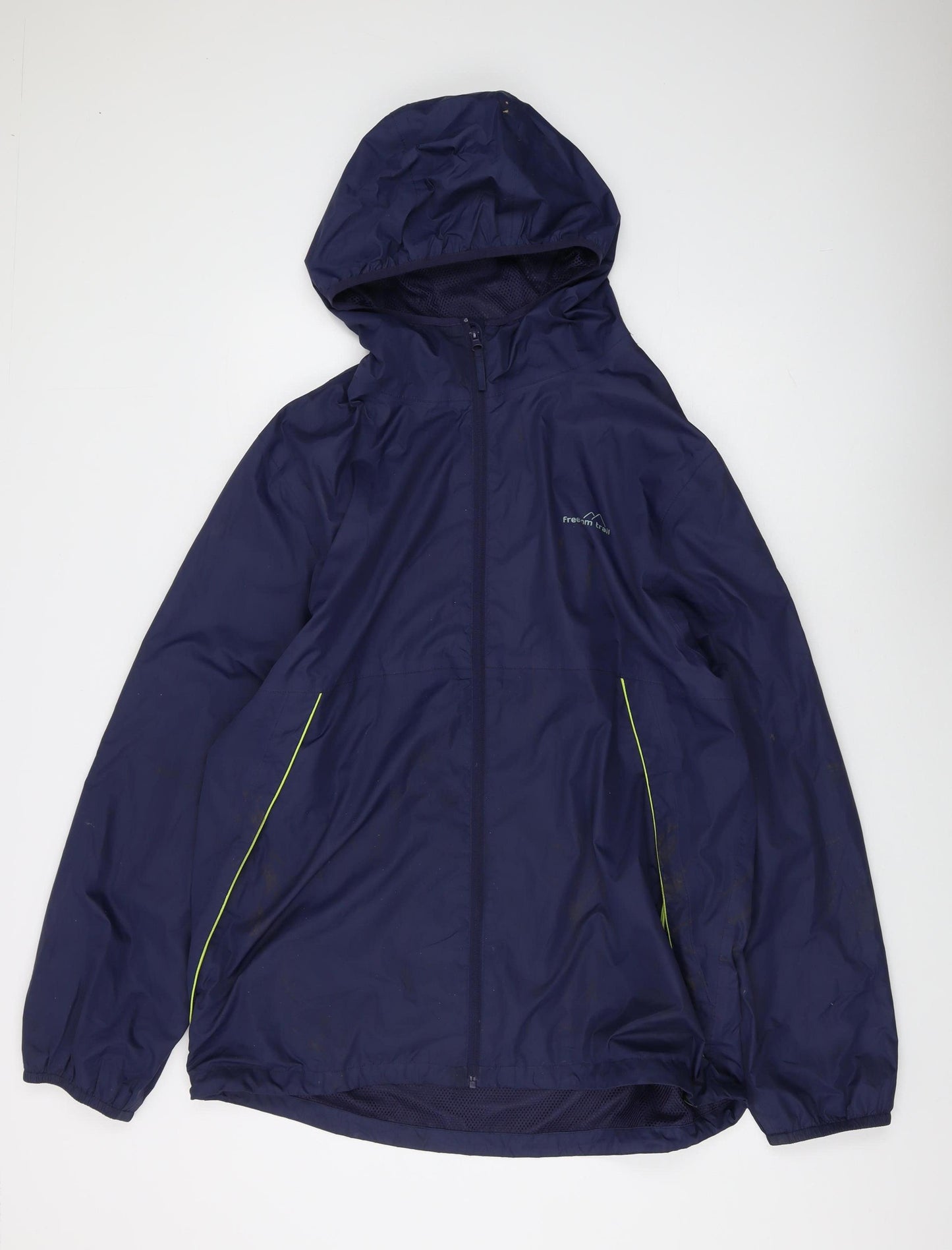Freedom Trail Men's Blue Hooded Windbreaker 2XL