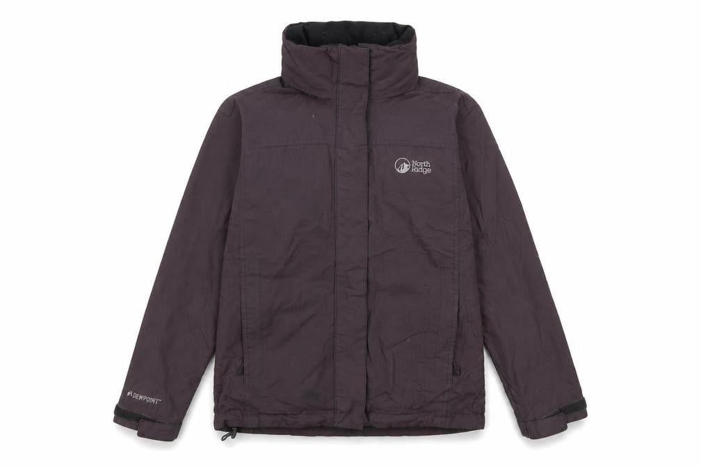 Front view of North Ridge Women's Purple Nylon Jacket, size 8