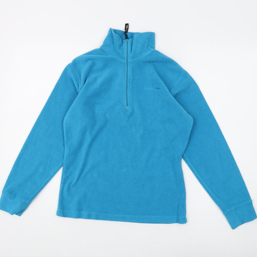 Trespass Women's Blue Henley Sweatshirt, Size S, Perfect for Outdoors