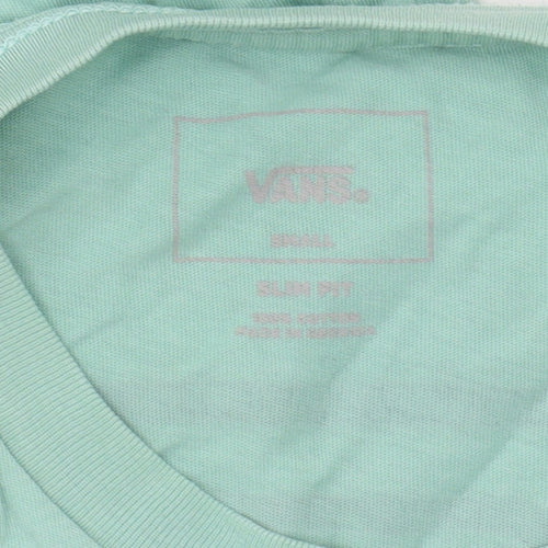 Vans Men's Green Slim Fit T-Shirt, Size S