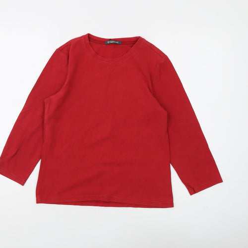 Hawkshead Women's Red Long Sleeve Basic T-Shirt S