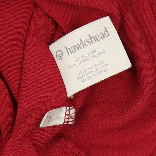 Hawkshead Women's Red Long Sleeve Basic T-Shirt S