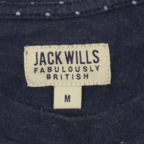 Jack Wills Men's Blue Polka Dot T-Shirt, Size M