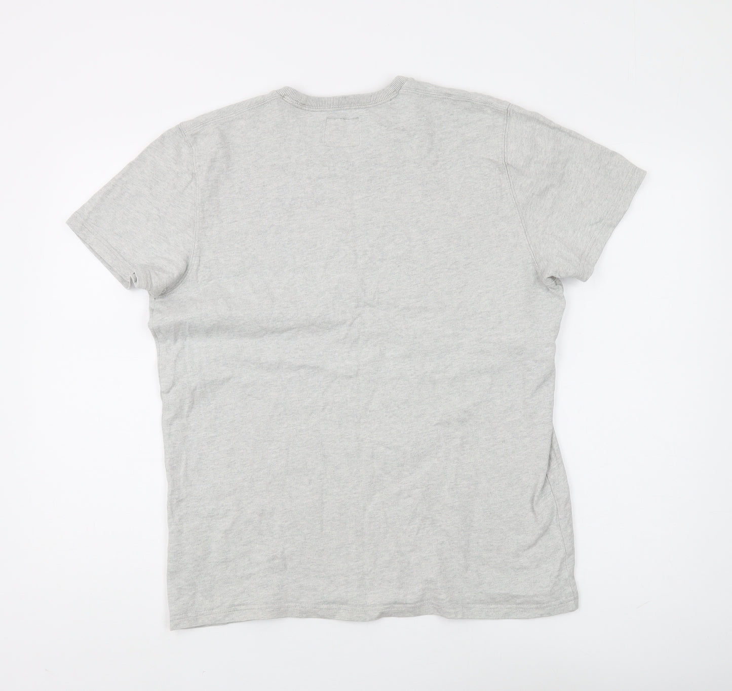 Abercrombie & Fitch Men's Grey Cotton Crew Neck T-Shirt L