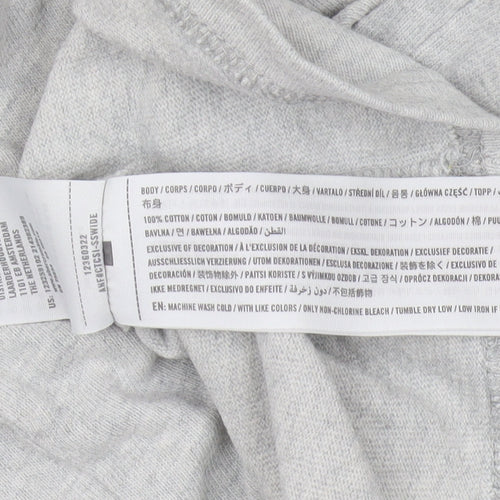 Abercrombie & Fitch Men's Grey Cotton Crew Neck T-Shirt L