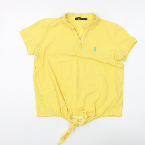 Polo Women's Yellow Cotton Polo Shirt - Size L