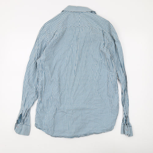 Paul Smith Men's Blue Check Button-Up Shirt, Size 15