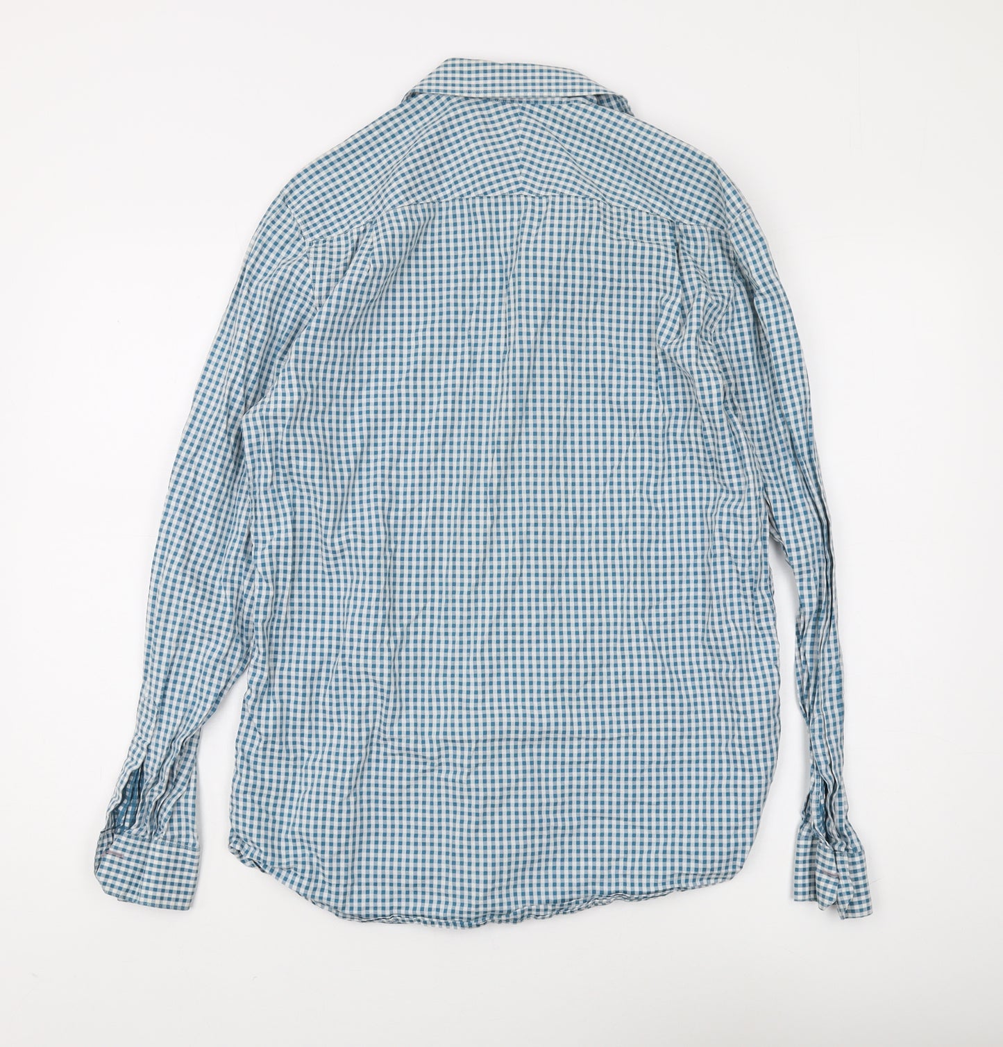 Paul Smith Men's Blue Check Button-Up Shirt, Size 15