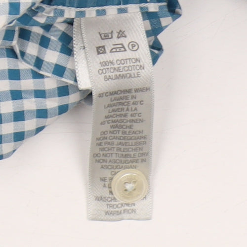 Paul Smith Men's Blue Check Button-Up Shirt, Size 15