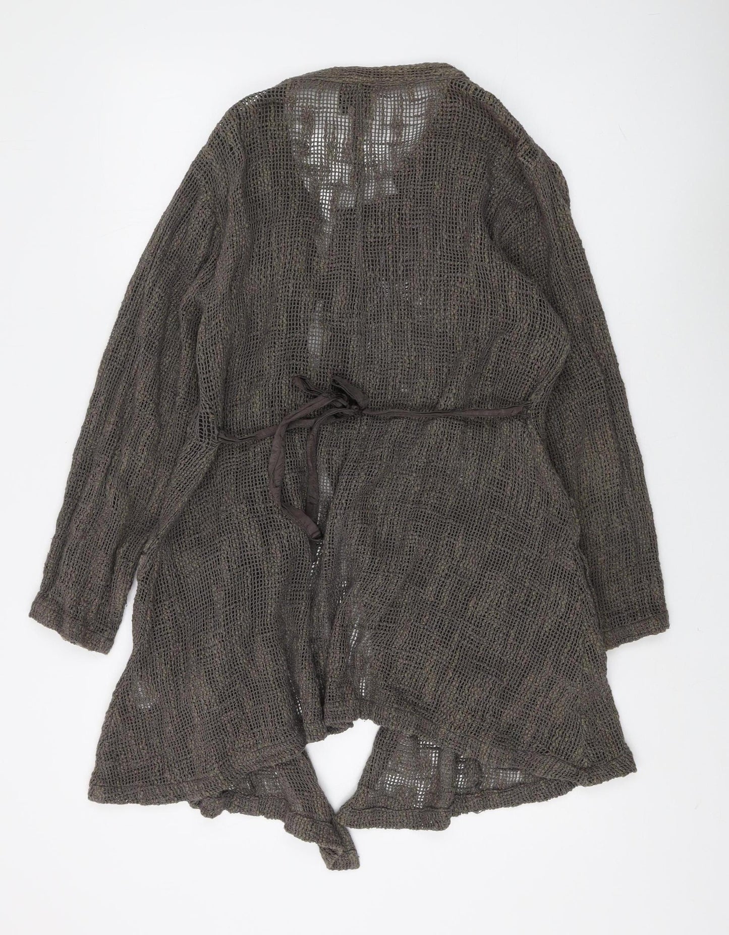 Masai Women's Brown Open-Knit Cardigan M